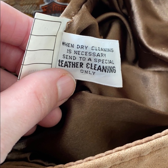 Harley Davidson Tan Suede Leather Pencil Skirt - Picture 9 of 11